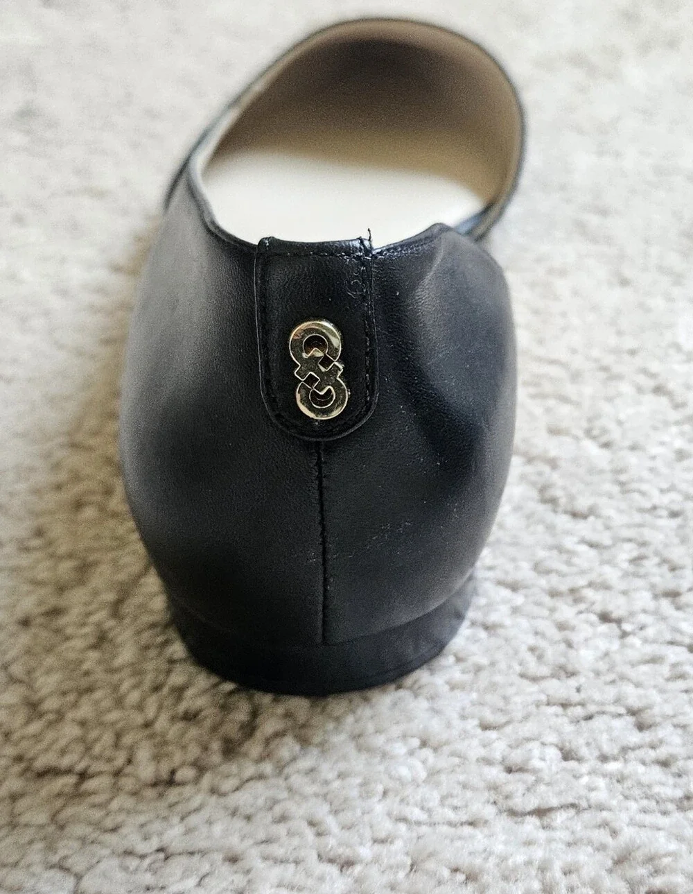 Cole Haan Bambra Skimmer II Black Leather Pointed Toe Flats  8.5
